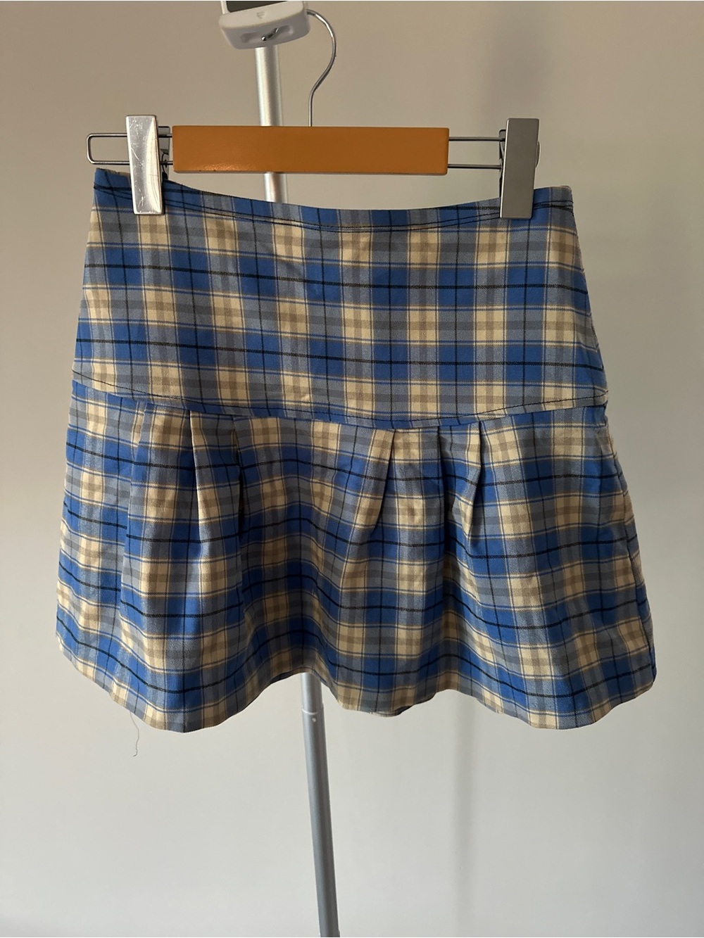 V&X Y2K Plaid Pleated Mini Skirt